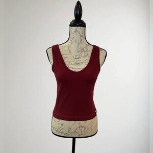 Old Navy Red Rib-Knit Seamless Tank Top